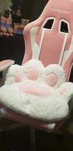 Almohada Kawaii de felpa con forma de pata de gato para niños, cojín de felpa con diseño de Animal para decoración de silla de casa o sofá