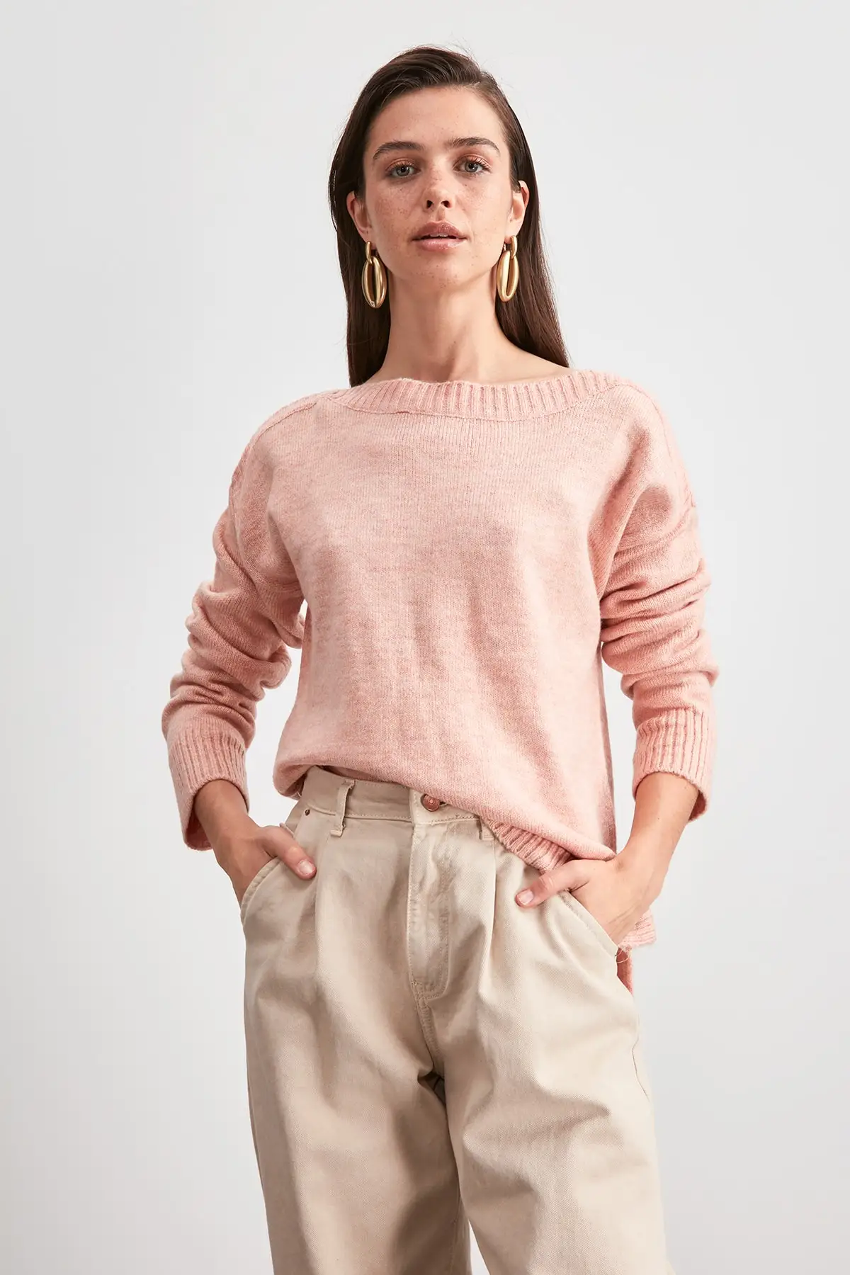 Trendyol Boat Neckline Sweater TWOAW20KZ1486 |
