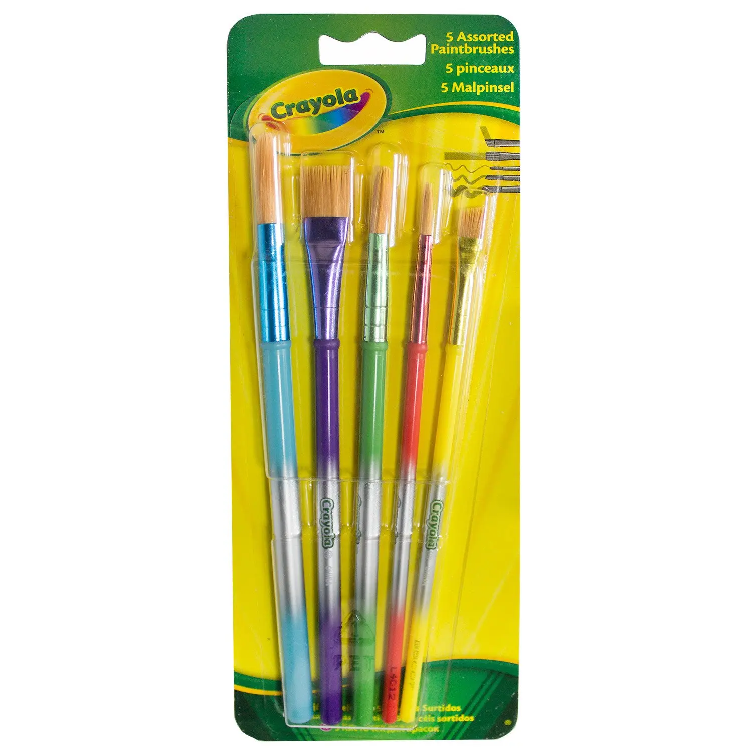 Кисточки для красок Crayola 5 шт | Канцтовары офиса и дома