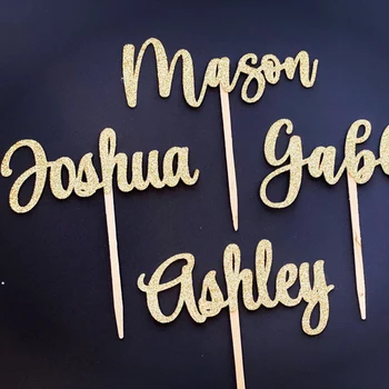 

Personalized Cupcake Topper Custom Name Cake Topper Graduation Cupcake Toppers -set of 24