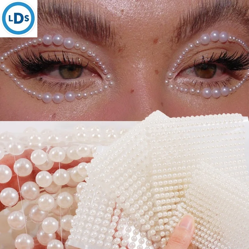 3D глаза лицо фотосессия татуировка самоклеящаяся красота белая жемчужина