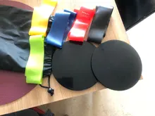 Discos deslizantes para hacer ejercicio con banda de resistencia, discos de entrenamiento Fitness, Yoga, hogar, equipo expansor de HipTrainer elástico, 2 uds.
