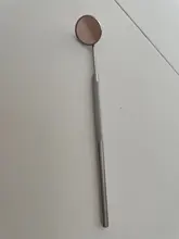 Herramienta de maquillaje con mango de acero inoxidable, espejo para el cuidado de las pestañas, injerto y boca con aumento