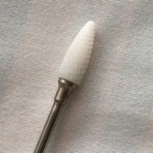 Broca de clavo de cerámica para zurdos, cortador de circonita blanca con forma de bala