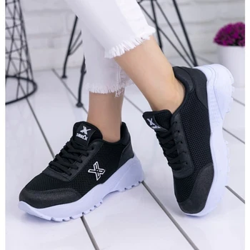 

Laxi Black Skin White Detailed Sports Shoes