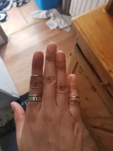 7 unids/set moda de Corea mezclado anillo geométrica redonda de Metal oro gemelos de Color plateado anillos abiertos de la joyería para las mujeres