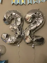 Globos numéricos de 32 y 40 pulgadas, figuras grandes de oro rosa, plata y negro, globos de aluminio para decoración de fiestas de cumpleaños y bodas