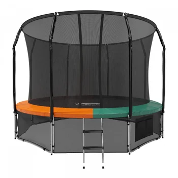 

Trampoline eclipse space twin Green/Orange 16ft scaffold trampoline with net