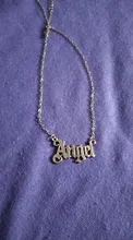 Collar de Ángel para mujer y niña, colgante de fuente antigua inglesa, gargantilla de cadena con letras, joyería de aleación con estilo