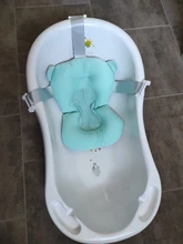 Alfombrilla de bañera para ducha de bebé, asiento de bañera antideslizante, de apoyo, soporte de seguridad de baño, cojín plegable suave
