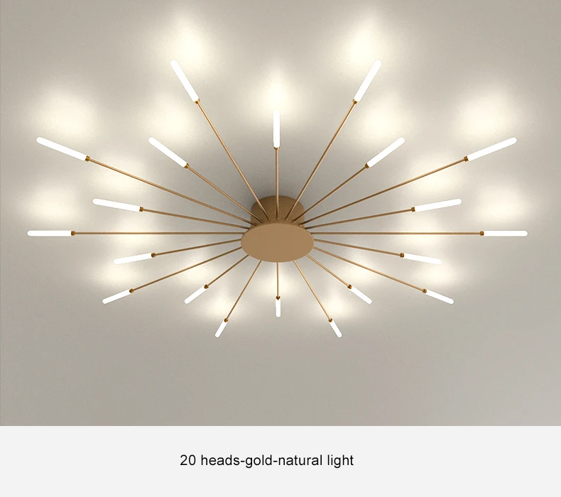 crystal ceiling lights Modern LED Ceiling Lamp For Living Room Children's Bedroom Ring Fireworks Chandelier 2022 Golden Black Indoor Lighting Fixtures bubble chandelier