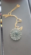 Colgante de plata de ley con moneda azteca de Piratas del Caribe, medallón Vintage de bronce dorado de Jack Sparrow, venta al por mayor