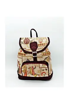 

Authentic Cream Color Pattern Women Backpack for School or Daily Use