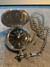Reloj De bolsillo Retro De plata clásica para hombre, pulsera De mano De cuarzo pulido con cadena colgante, De bolsillo liso, regalo