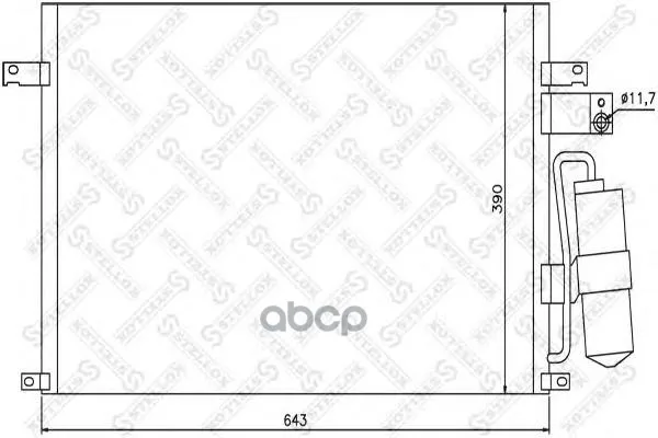 10-45385-Sx_радиатор Кондиционера! Chevrolet Epica 2.0/2.5 06 Stellox 1045385sx Stellox арт. 1045385SX