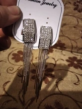 2019 oro nuevo Color de cristal borla clip en pendientes sin perforar para las mujeres boda Brinco joyería de moda regalos