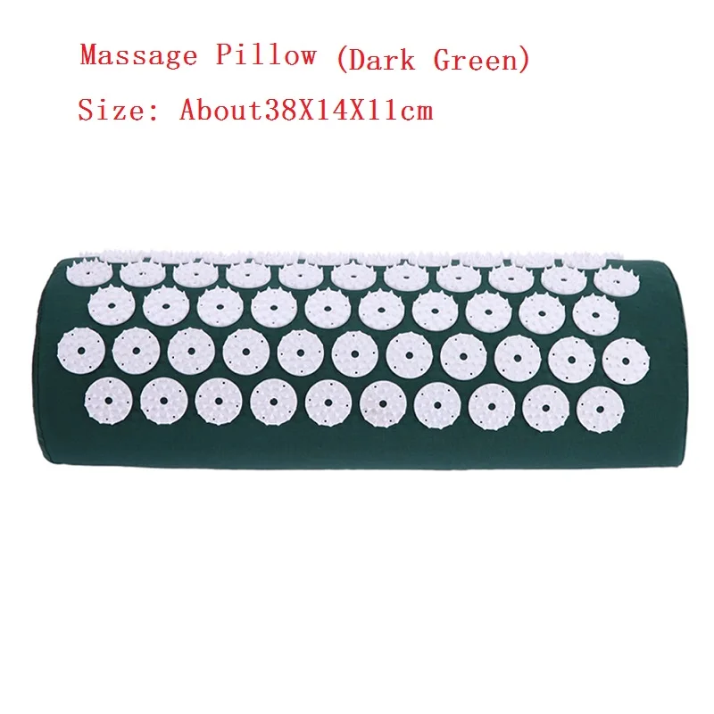 Новая акупунктурная массажная подушка, снимающая боль в теле, стресс, акупрессура, подушка, массаж тела, хлопковая Подушка, массажер - Цвет: Ink Green