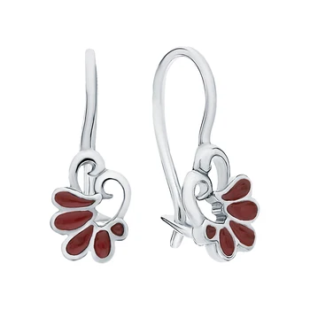 

Silver earrings with enamel sunlight sample 925