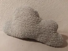 Almohada en forma de nube blanca y gris, cojín de peluche relleno, ropa de cama, habitación de bebé, decoración del hogar, regalo de cumpleaños de niña