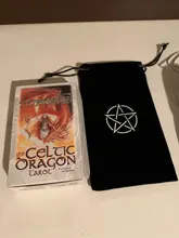 Bolsa de almacenamiento de Tarot, juego de mesa de cartas, bordado, bolsa con cordones, pentagrama, terciopelo, 1 ud.