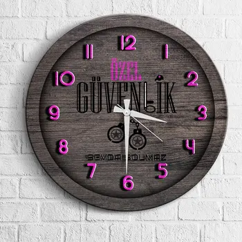 

Personalized Professional Custom Security Wooden Wall Clock-2