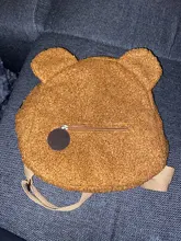 Mini mochila de hombro de felpa para mujer, morral pequeño de verano en forma de oso, bolsos simples para mujer, tendencia 2021