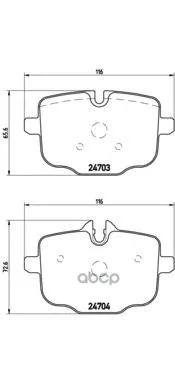 Комплект Тормозных Колодок Дисковый Тормоз Brembo P06061 Brembo арт. P06061