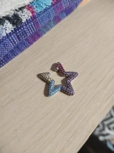 ZHUKOU-pendientes de circonia cúbica con forma de estrella de cristal para mujer, aretes pequeños, clips, joyería de boda, modelo: VE162, 1 pieza, 2020