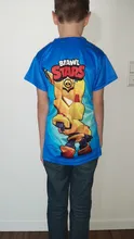 Camiseta de Brawlers Spike and Star para niños, León, juego de tiro, camiseta 3d, camiseta Harajuku de manga corta, abrigo, ropa para niños