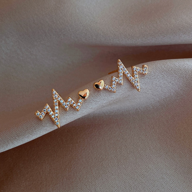 Korean Trendy Rhinestone Flowers Drop Earrings For Women Crystal Flower Moon Earring Elegant Female Temperament Jewelry