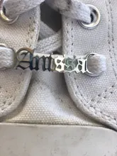 Hebilla de zapato personalizada con nombre para hombre y mujer, zapatos de acero inoxidable, joyería, regalo de cumpleaños, 2021