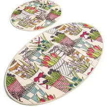 Коврики для ванной, Нескользящие, противоскользящие, цветочный горшок Djt 2'Li, набор 60X100 см-50X60 см