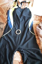 Anfilia-traje de baño deportivo de una pieza para mujer, ropa de playa de retazos, hasta la rodilla