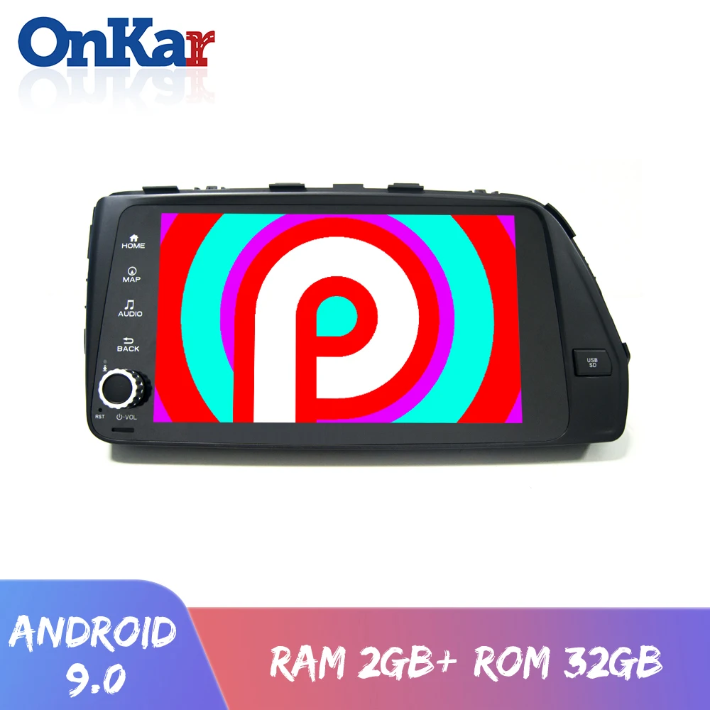 ONKAR Android 9,0 Pie автомобильный dvd-плеер для hyundai Reina Verna Solaris поддержка SWC камера gps навигация головное устройство