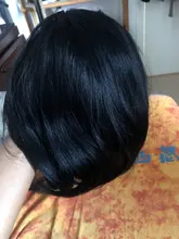 Human-Hair-Wigs Bang Bob Wigs No-Lace Angelbella Remy Full-Machine Straight Brazilian