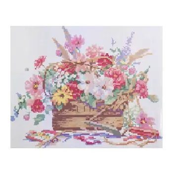 

Gz062 wooden-based Mosaic 'field flowers 2', 40*50 cm