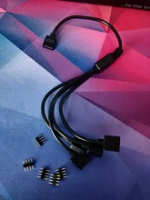 Conector de cinta LED RGB de 4 pines, 1 a 1, 2, 3, 4 y 5 enchufes, Cable bifurcador de corriente, aguja de 4 pines, conector hembra, Cable para tira de luz Led RGB
