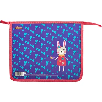 

Folder for exercise books No. 1 School Bunnies A5, plastic + laminated cardboard zipper
