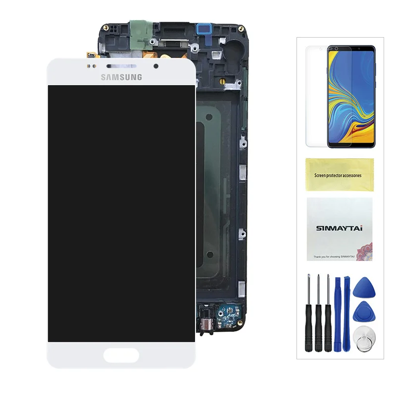A5 lcd для samsung Galaxy A510 Lcd A510 A510F дисплей сенсорный экран дигитайзер с рамкой сборка Замена - Цвет: A510F White Frame