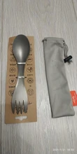 Titanium Spoon Tableware Fork Spork Tito Ultralight Picnic Outdoor Camping