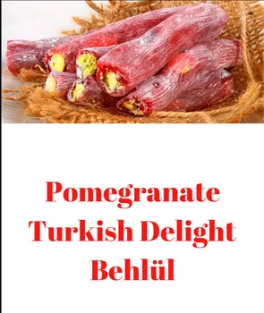 

Pomegranate Behlül Turkish Delight 100 Handmade Luxury vegan full pistachio Turkish delight Healthy Gourmet 700 g