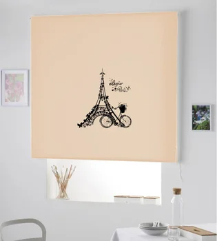 

Blind Iroa roll with drawing/Paris in Bicycle ROLLER BLINDS TRANSLUCENT! (BEIGE 100X175)