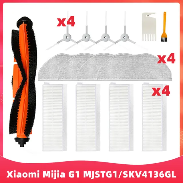 Replacement For Xiaomi Mijia G1 MJSTG1 SKV4136GL Mi Robot Vacuum Mop Essential Cleaner Parts Main Side Brush Hepa Filter Mop Rag Set 1