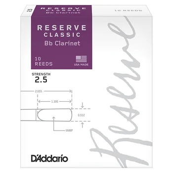 

Dct1025 reserve classic canes for Bb Clarinet, size 2.5, 10 PCs, Rico