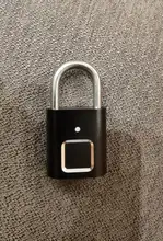 HISMAHO-candado de huella dactilar inteligente, impermeable, recargable por USB, antirrobo, Mini cerradura eléctrica para estuche de equipaje