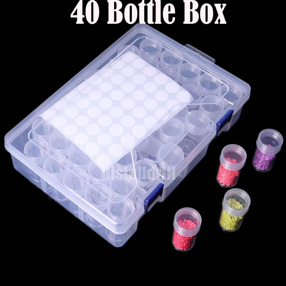 30/100pcs 5D DIY Diamond Painting Drill Clay Box Jewelry Box Rhinestone  Embroidery Crystal Bead Organizer Storage Case Container - AliExpress