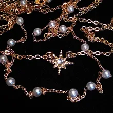 VKME-collar de perlas de mariposa de varias capas para mujer, gargantilla de perlas doradas, estrella del sol, regalo de joyería 2021