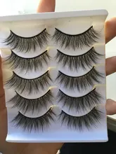 SEXYSHEEP-pestañas postizas 3D, 5/8/10 pares, naturales, voluminosas, maquillaje