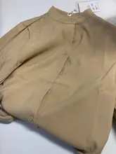 Blusa de gasa de manga larga para verano, camisa de oficina para mujer, tops y blusas para mujer, top de talla grande