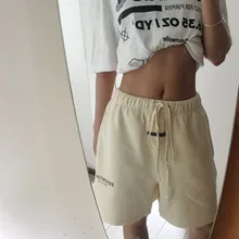 De diseñador de moda de la marca de deportes de los hombres pantalones cortos reflectante carta hip hop calle tamaño grande de verano Unisex algodón pantalones cortos con capucha